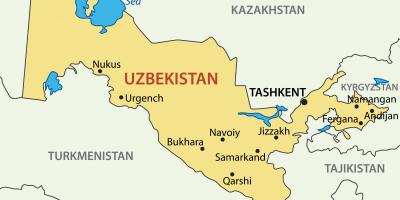 De hoofdstad van Oezbekistan kaart